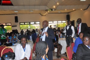 Lawyers at the Young AFBA President, Hannibal Uwaifo, delivering a keynote message to conferees during the Young Lawyers Forum Session at the conference