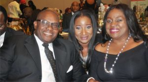 George Etomi, his wife, Efe Etomi and Ms. Wola Joseph during the