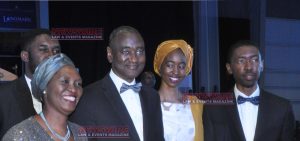 NBA President, AB Mahmoud and his family, during the 2017 NBA-AGC in Lagos. (Photo by Newswire)