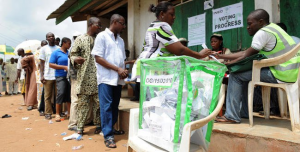 At the polling station