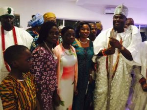 Ann Agi with the Ooni of Ife