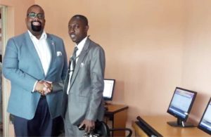 SBL Chairman, Olumide Akpata, donating ultramodern E-Library to the NBA Benin Branch Chairman