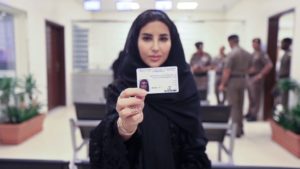 Saudi woman with driving license