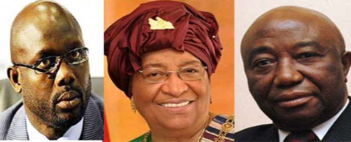 Weah, Sirleaf and Boakai