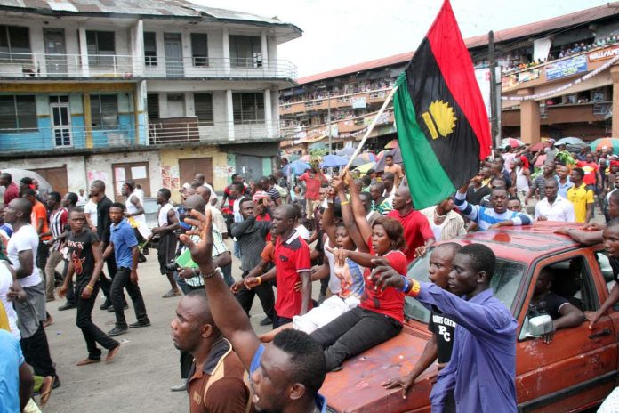 IPOB members on solidarity march