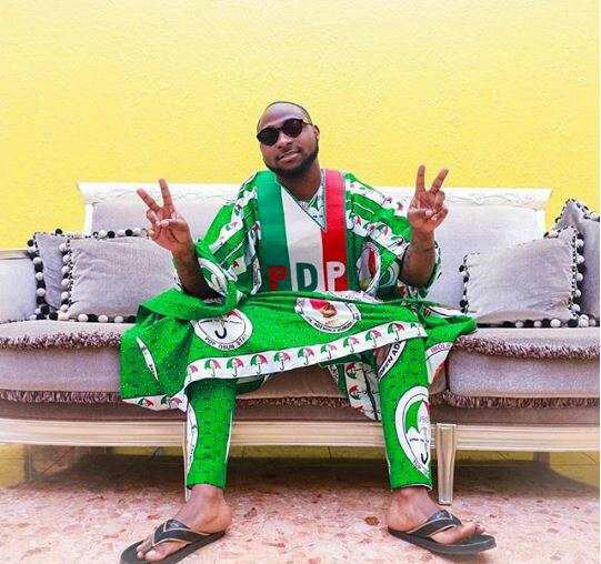 Davido in PDP Attire
