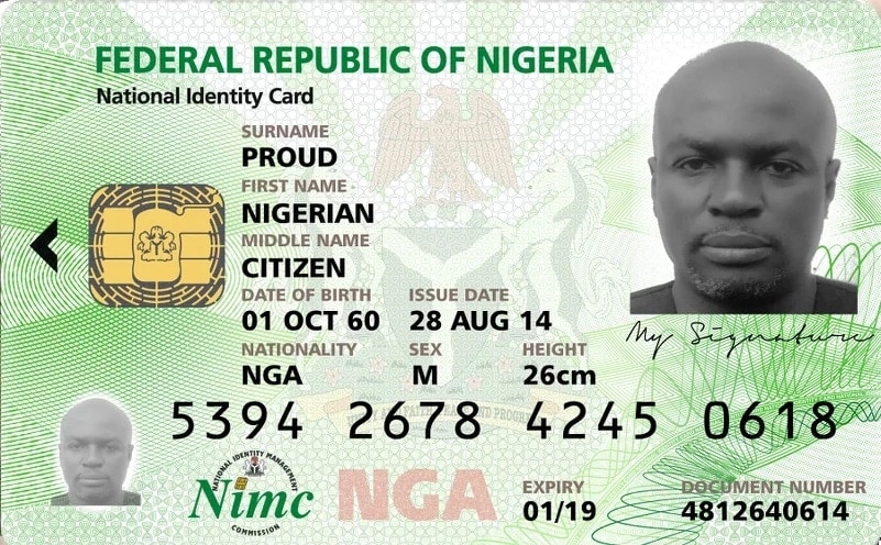 how do i claim my national id card online