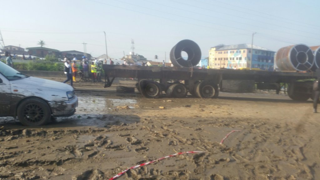 Petrol Tanker Explodes at Ojo Barracks Lagos, Several Cars Razed