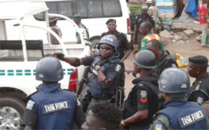 Police in action