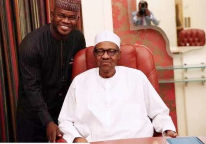 Gov. Yahaya Bello with President Buhari