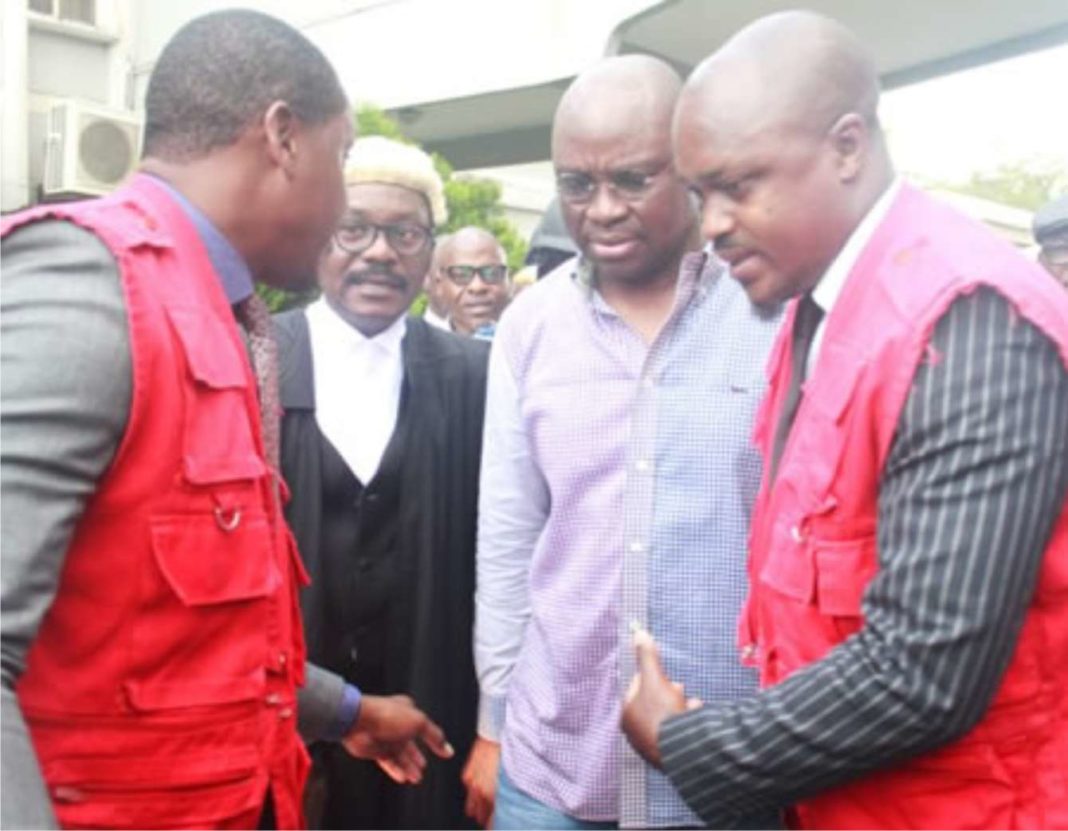 Fayose with EFCC officers