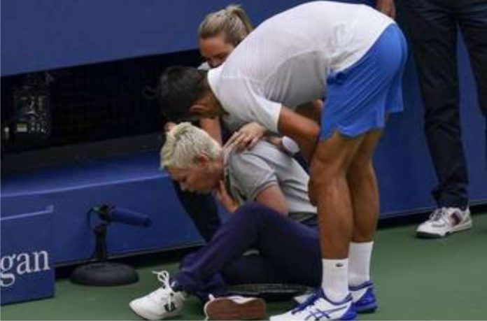 World No. 1, on Sunday, was disqualified for hitting a lineswoman with the ball during his 4th-round match