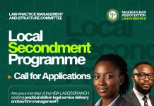 CALL FOR APPLICATION – NBA LAGOS LOCAL SECONDMENT PROGRAMME