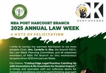 NIGERIAN BAR ASSOCIATION, PORT-HARCOURT BRANCH – ANNUAL LAW WEEK, 2025
